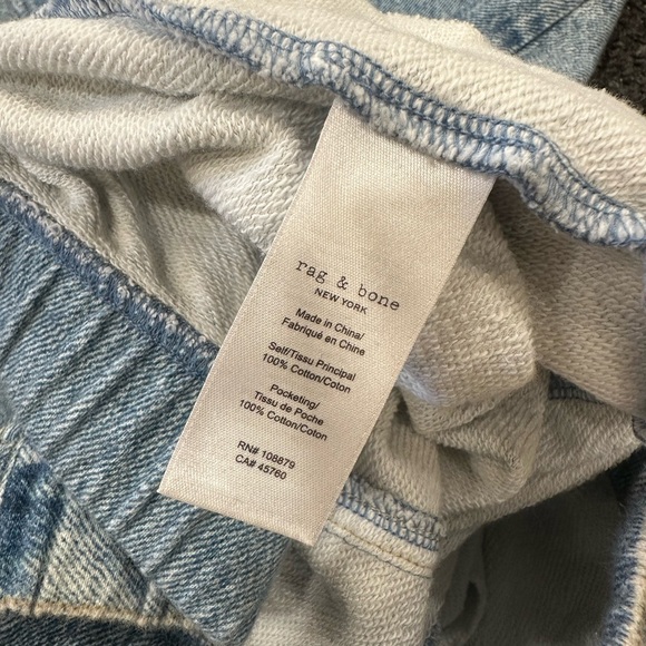 Rag & Bone Light Wash Miramar Wide Leg Pull On Jeans Style Sweatpants Size XS - Picture 11 of 11